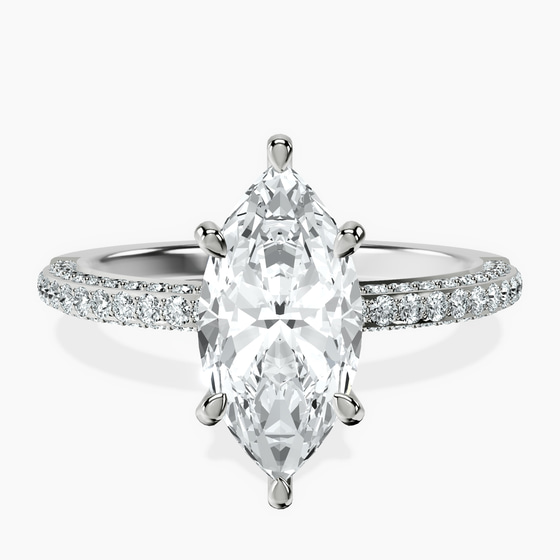 Grace Micro pavé Eternity Lab Diamond Ring front view