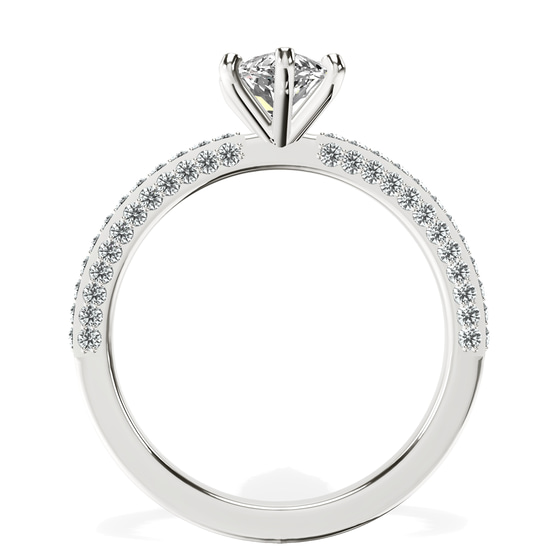 Grace Micro pavé Eternity Lab Diamond Ring top view