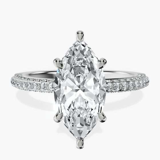Grace Micro pavé Eternity Lab Diamond Ring front view