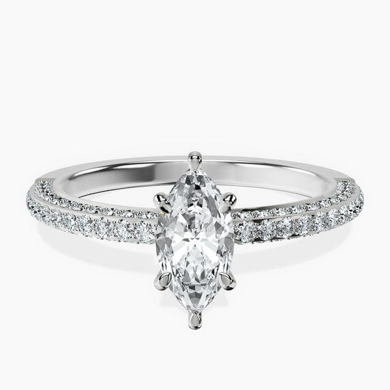 Grace Micro pavé Eternity Lab Diamond Ring front view