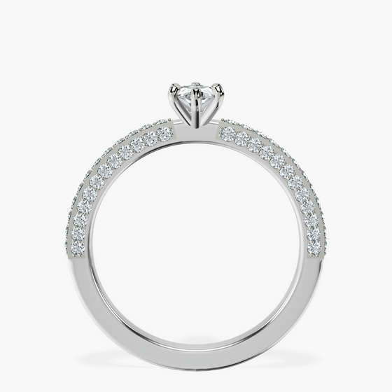 Grace Micro pavé Eternity Lab Diamond Ring left view