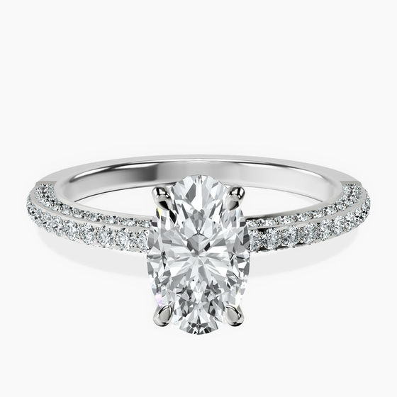 Grace Micro pavé Eternity Lab Diamond Ring front view