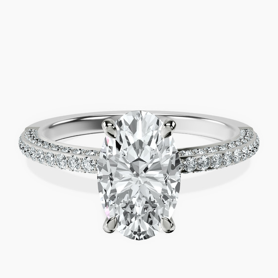 Grace Micro pavé Eternity Lab Diamond Ring front view