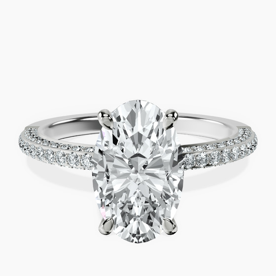 Grace Micro pavé Eternity Lab Diamond Ring front view