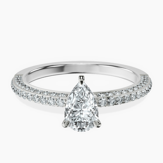 Grace Micro pavé Eternity Lab Diamond Ring front view