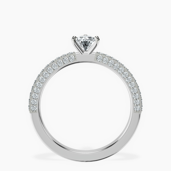 Grace Micro pavé Eternity Lab Diamond Ring left view