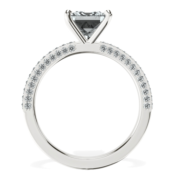 Grace Micro pavé Eternity Lab Diamond Ring top view