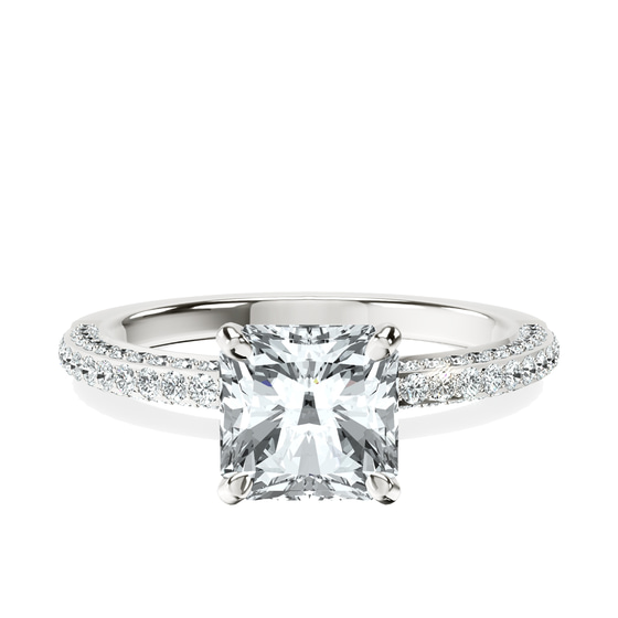 Grace Micro pavé Eternity Lab Diamond Ring front view