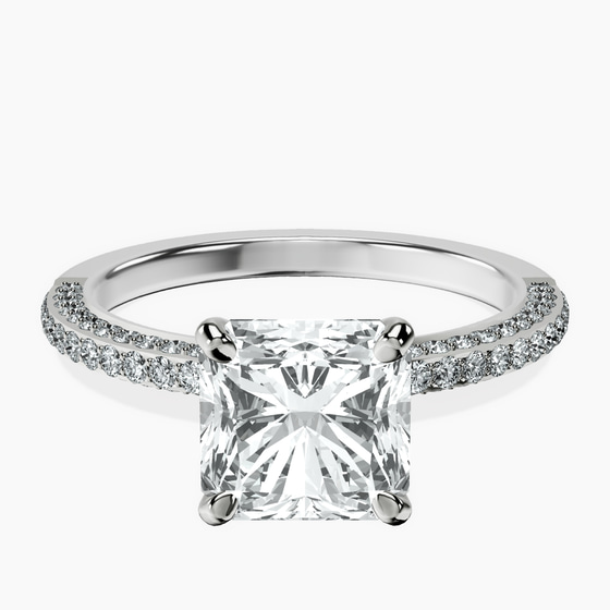 Grace Micro pavé Eternity Lab Diamond Ring front view