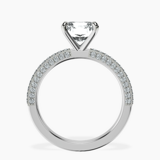 Grace Micro pavé Eternity Lab Diamond Ring left view