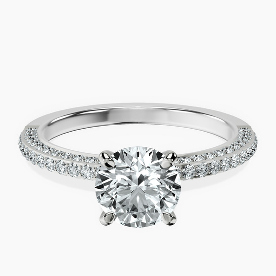 Grace Micro pavé Eternity Lab Diamond Ring front view