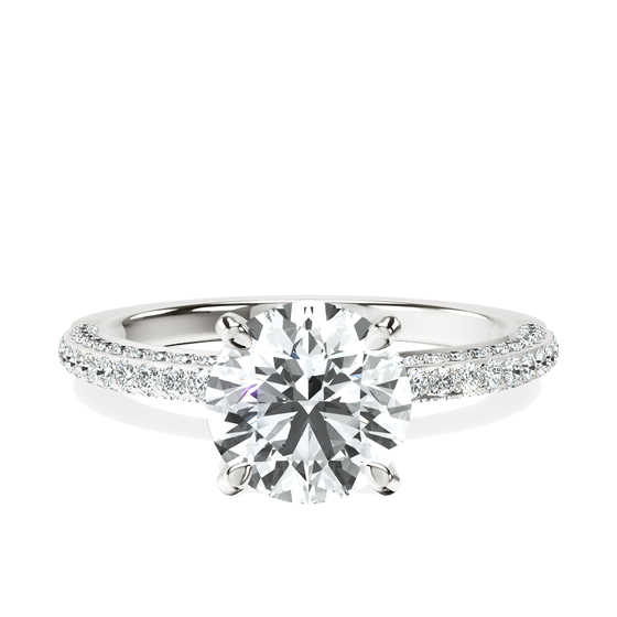 Grace Micro pavé Eternity Lab Diamond Ring front view