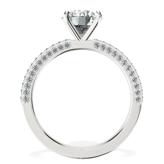 Grace Micro pavé Eternity Lab Diamond Ring top view