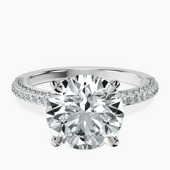 Grace Micro pavé Eternity Lab Diamond Ring front view