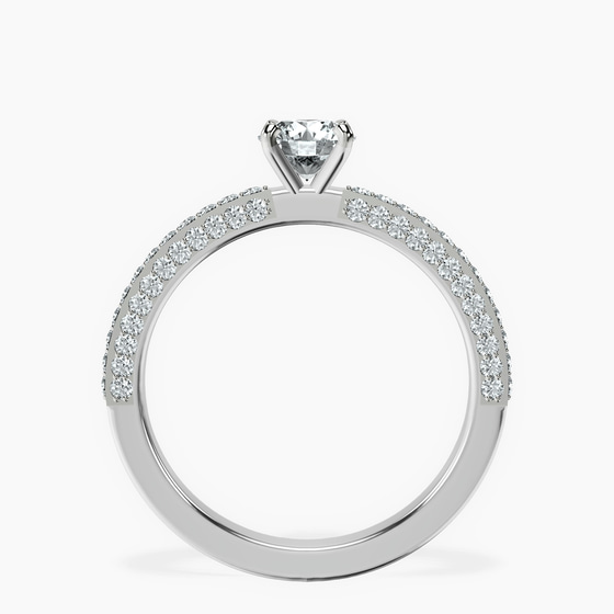 Grace Micro pavé Eternity Lab Diamond Ring left view