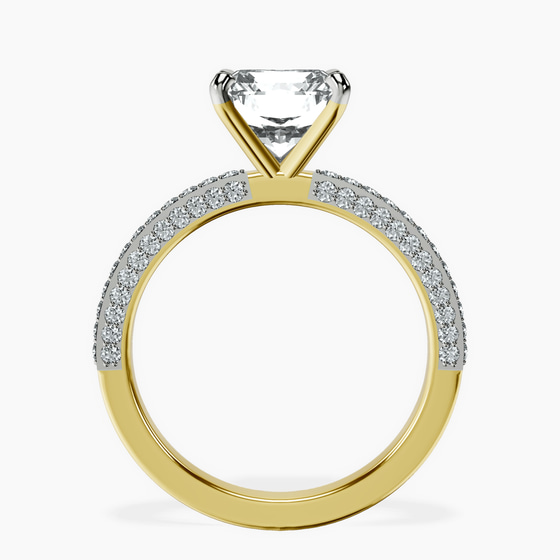 Grace Micro pavé Eternity Lab Diamond Ring left view
