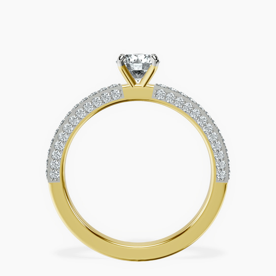Grace Micro pavé Eternity Lab Diamond Ring left view