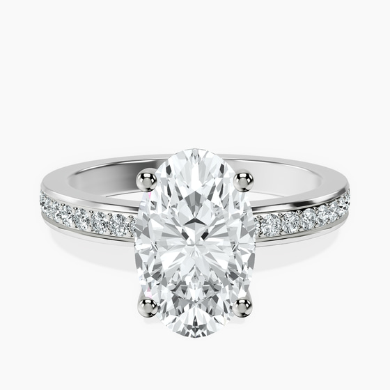 Charm Of Love Eternity Lab Diamond Ring front view