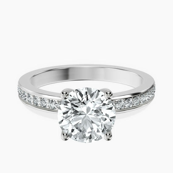 Charm Of Love Eternity Lab Diamond Ring front view