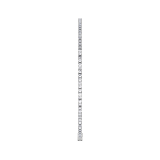 Brittany Round Lab Diamond Flexi Tennis Bangle left view
