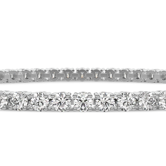 Darcy Round Lab Diamond Tennis Bracelet left view