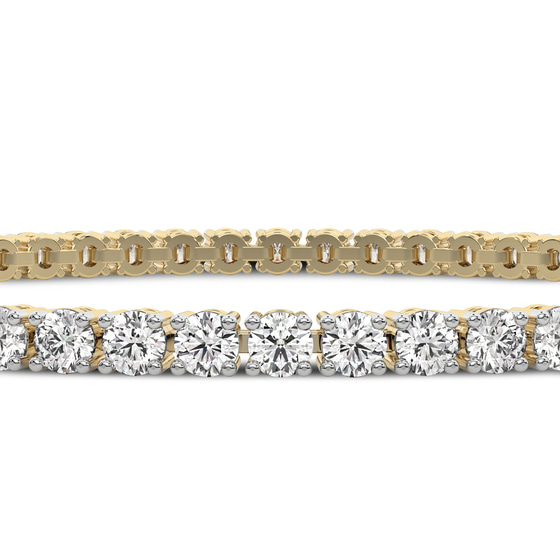 Darcy Round Lab Diamond Tennis Bracelet left view