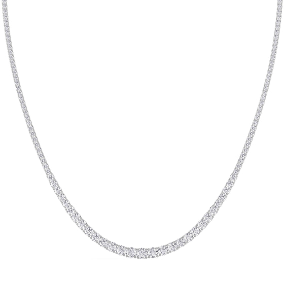 Celeste Graduated Lab Diamond Tennis Necklace front view
