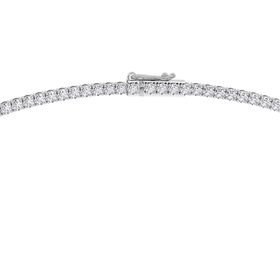 Celeste Graduated Lab Diamond Tennis Necklace left view