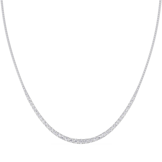 Celeste Graduated Lab Diamond Tennis Necklace front view