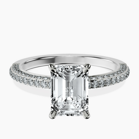 Grace Micro pavé Eternity Lab Diamond Ring front view