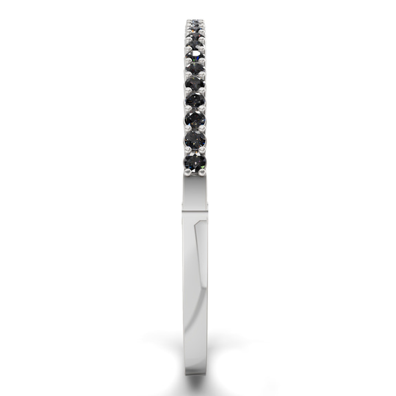 14ct White Gold Round Embrace Lab Diamond Openable Bangle Bracelet (1 Ct. Tw.) left