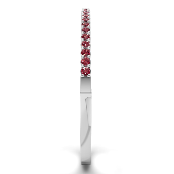 14kt White Gold Round Embrace Lab Diamond Openable Bangle Bracelet (1 Ct. Tw.) left