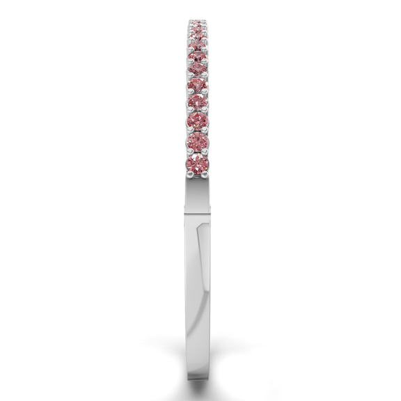 14ct White Gold Round Embrace Lab Diamond Openable Bangle Bracelet (2 Ct. Tw.) left