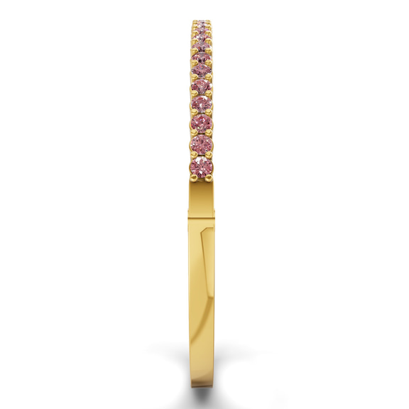 14ct Yellow Gold Round Embrace Lab Diamond Openable Bangle Bracelet (2 Ct. Tw.) left