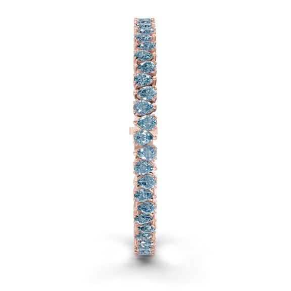 9ct Rose Gold Marion Pear Lab Diamond Tennis Bracelet (20 Ct. Tw.) left