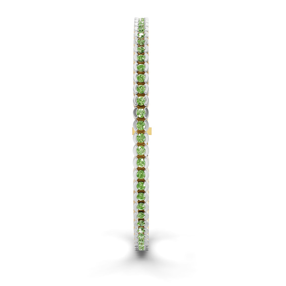 10kt Yellow Gold Nemy Half Bezel Round Lab Diamond Tennis Bracelet (2 Ct. Tw.) left
