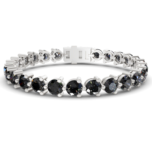 10kt White Gold Anahita Round Lab Diamond Tennis Bracelet (2 Ct. Tw.) front image