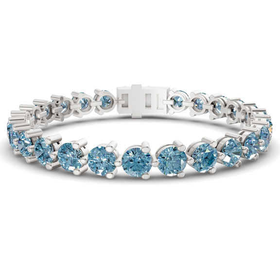 10kt White Gold Anahita Round Lab Diamond Tennis Bracelet (2 Ct. Tw.) front image