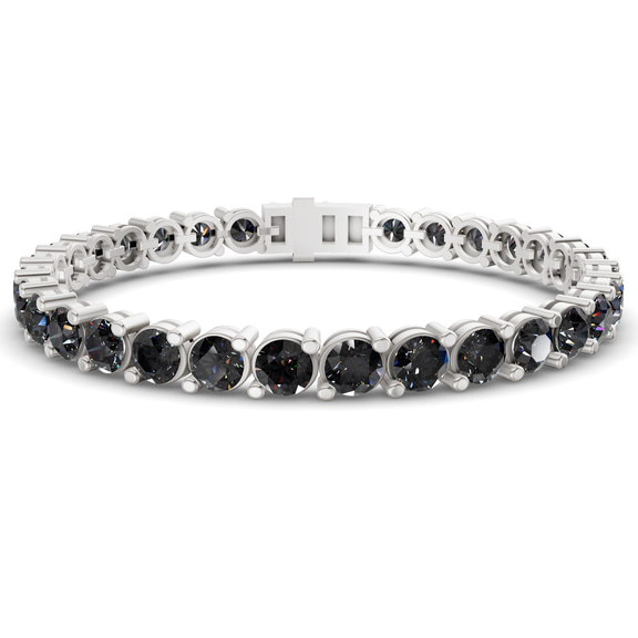 10kt White Gold Aelia Round Lab Diamond Tennis Bracelet (2 Ct. Tw.) front image