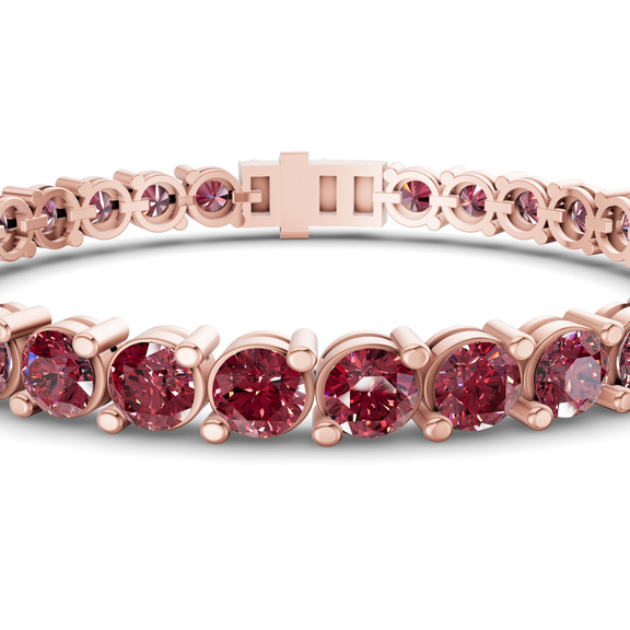10kt Rose Gold Aelia Round Lab Diamond Tennis Bracelet (2 Ct. Tw.) right