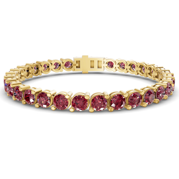 10kt Yellow Gold Aelia Round Lab Diamond Tennis Bracelet (2 Ct. Tw.) front image