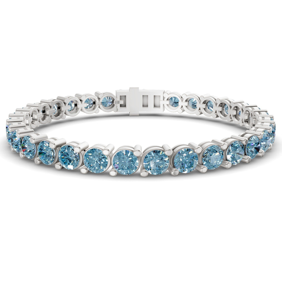 10kt White Gold Aelia Round Lab Diamond Tennis Bracelet (2 Ct. Tw.) front image
