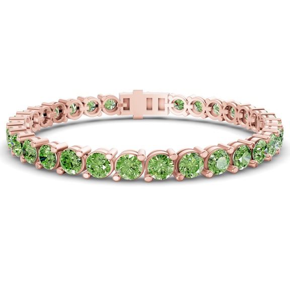 10kt Rose Gold Aelia Round Lab Diamond Tennis Bracelet (20 Ct. Tw.) front image