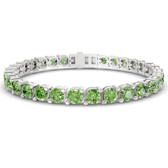 10kt White Gold Aelia Round Lab Diamond Tennis Bracelet (7 Ct. Tw.) front image