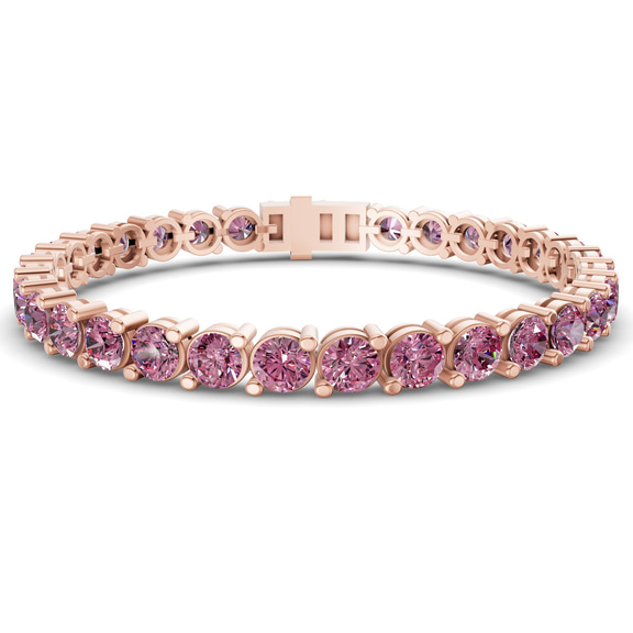 10kt Rose Gold Aelia Round Lab Diamond Tennis Bracelet (2 Ct. Tw.) front image
