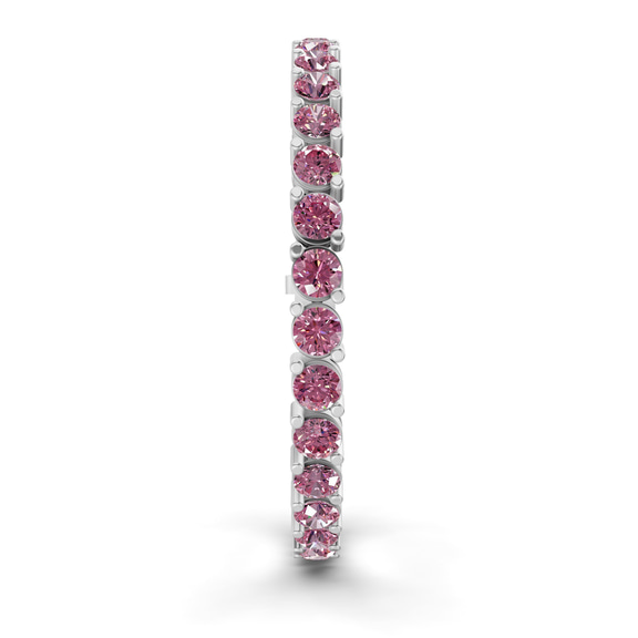 10kt White Gold Aelia Round Lab Diamond Tennis Bracelet (7 Ct. Tw.) left