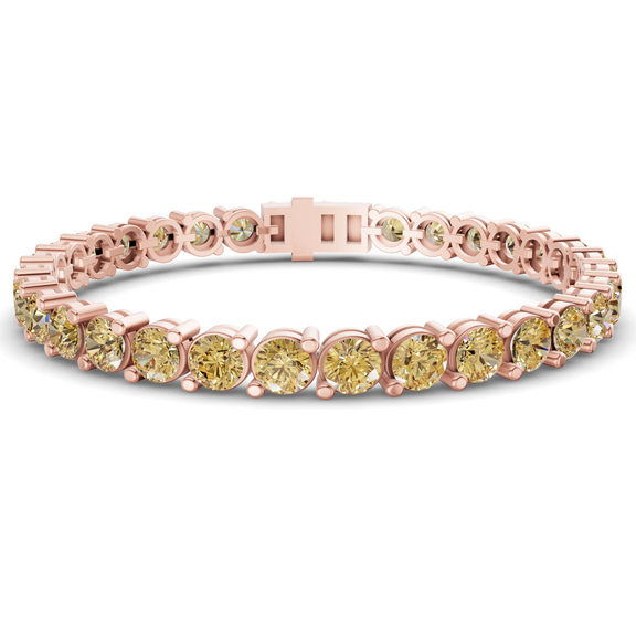 10kt Rose Gold Aelia Round Lab Diamond Tennis Bracelet (20 Ct. Tw.) front image