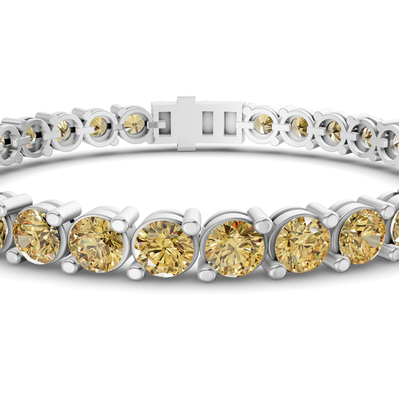 10kt White Gold Aelia Round Lab Diamond Tennis Bracelet (7 Ct. Tw.) right
