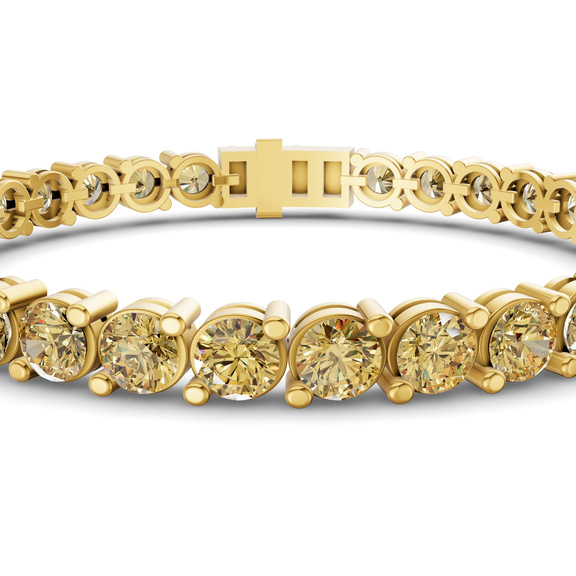 10kt Yellow Gold Aelia Round Lab Diamond Tennis Bracelet (2 Ct. Tw.) right