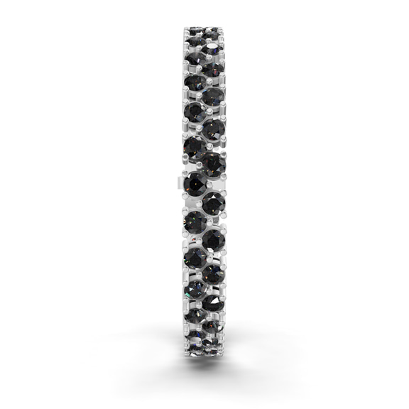 9ct White Gold Isidora Round Double Row Lab Diamond Tennis Bracelet (3 Ct. Tw.) left